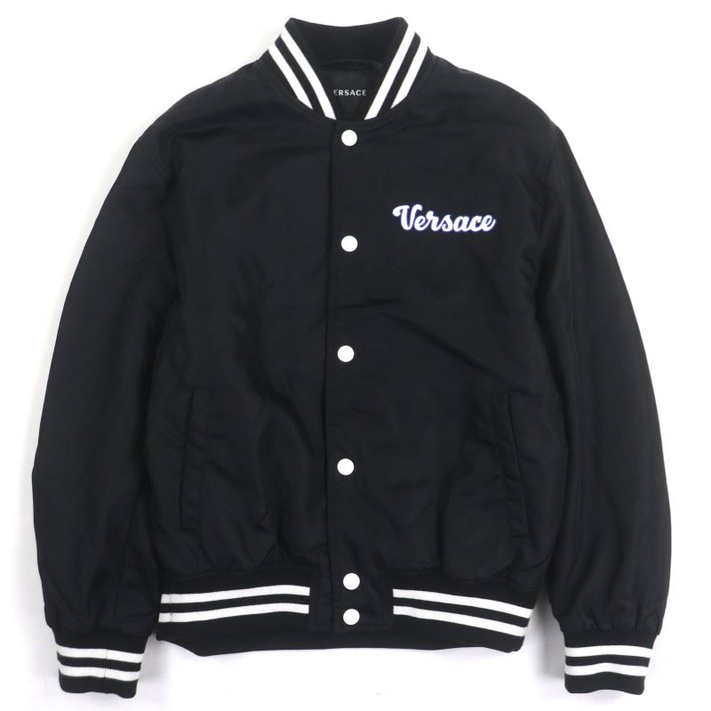 Versace 2023 1014374 Logo Embroidered Padded Stadium Jacket Stadium Jacket