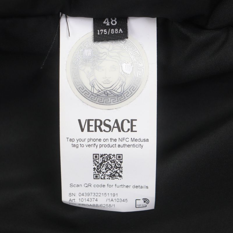 Versace 2023 1014374 Logo Embroidered Padded Stadium Jacket Stadium Jacket