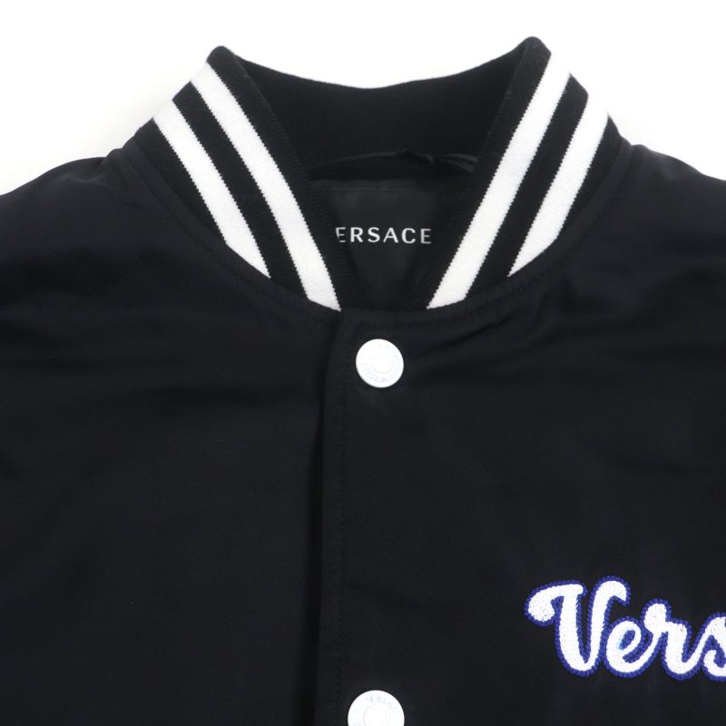 Versace 2023 1014374 Logo Embroidered Padded Stadium Jacket Stadium Jacket