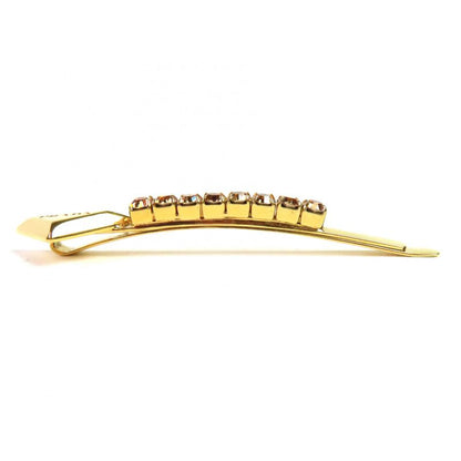 Good Quality◇ Prada 1if098 GP Hairpin With Triangle Logo Rhinestone Decoration