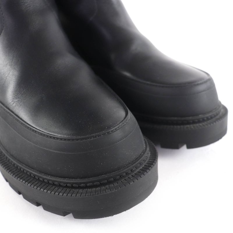 Christian DIOR Empreinte Dior Empreinte Leather Short Boots With CD Logo