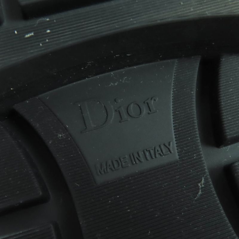 Christian DIOR Empreinte Dior Empreinte Leather Short Boots With CD Logo