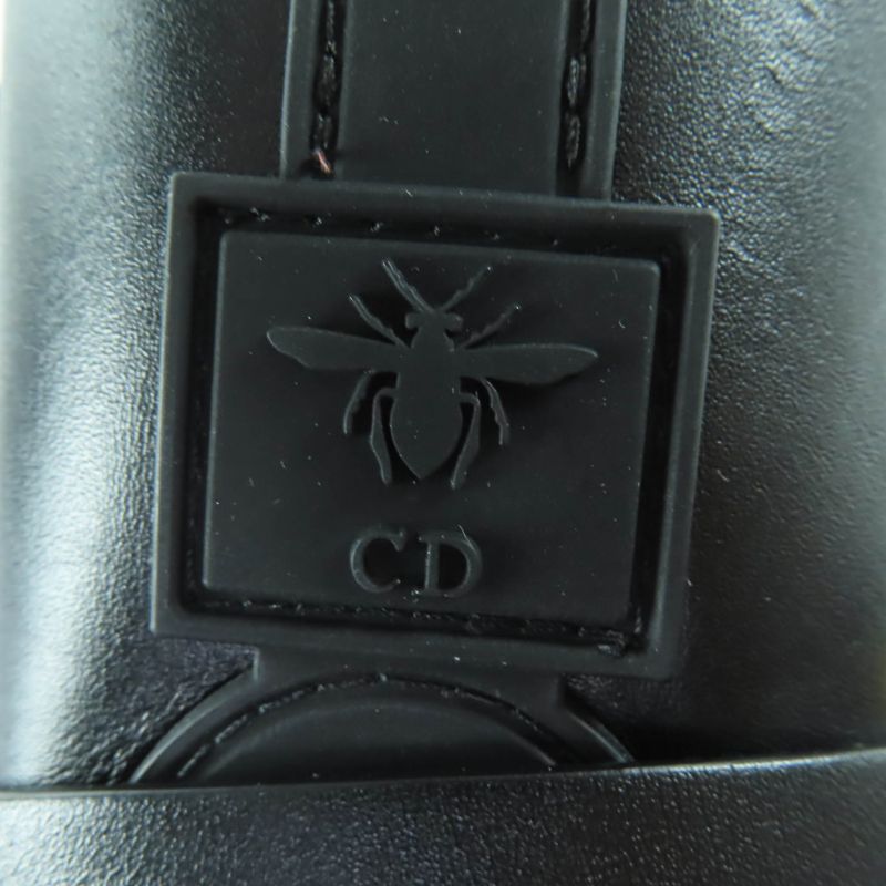 Christian DIOR Empreinte Dior Empreinte Leather Short Boots With CD Logo