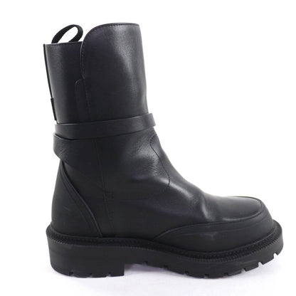 Christian DIOR Empreinte Dior Empreinte Leather Short Boots With CD Logo