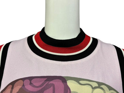 Prada Beauty Mask Dress Rayon Sleeveless Multicolor — view 4