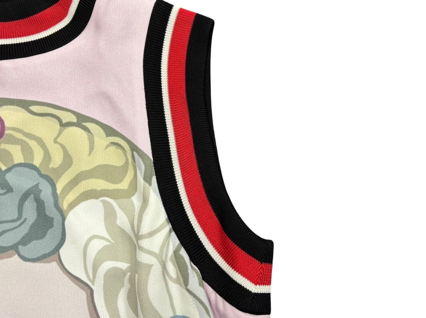 Prada Beauty Mask Dress Rayon Sleeveless Multicolor — view 8