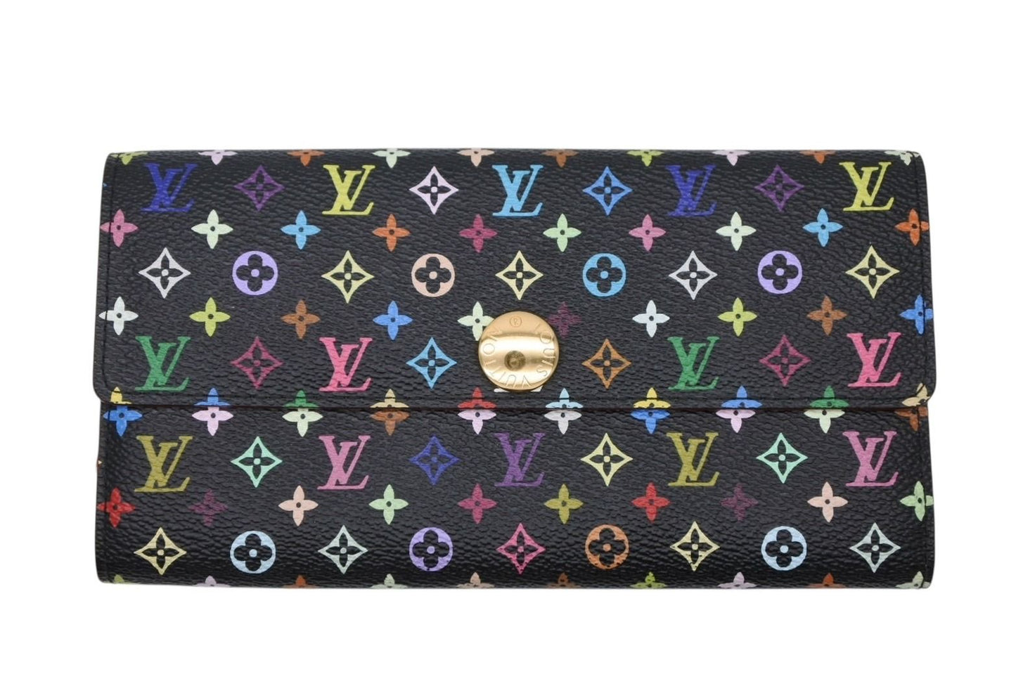 Louis Vuitton Wallet Takashi Murakami Portefeuille Sarah Black Monogram