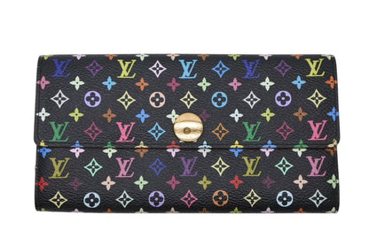Louis Vuitton Wallet Takashi Murakami Portefeuille Sarah Black Monogram