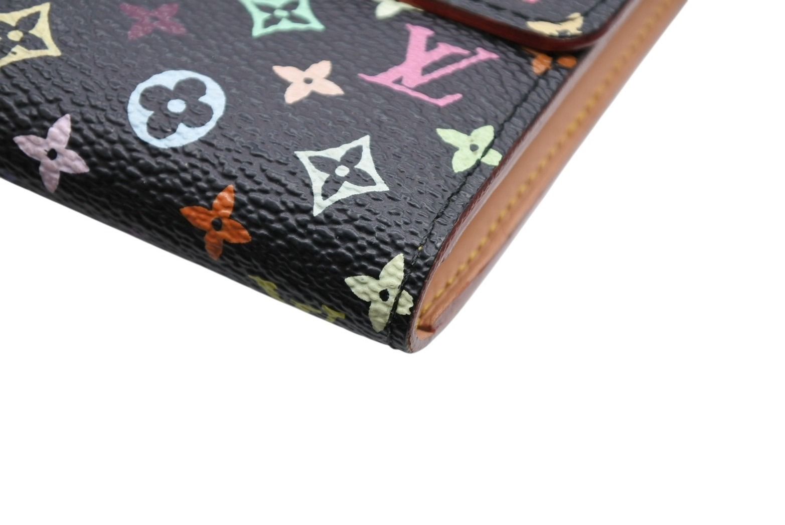 Louis Vuitton Wallet Takashi Murakami Portefeuille Sarah Black Monogram — view 6
