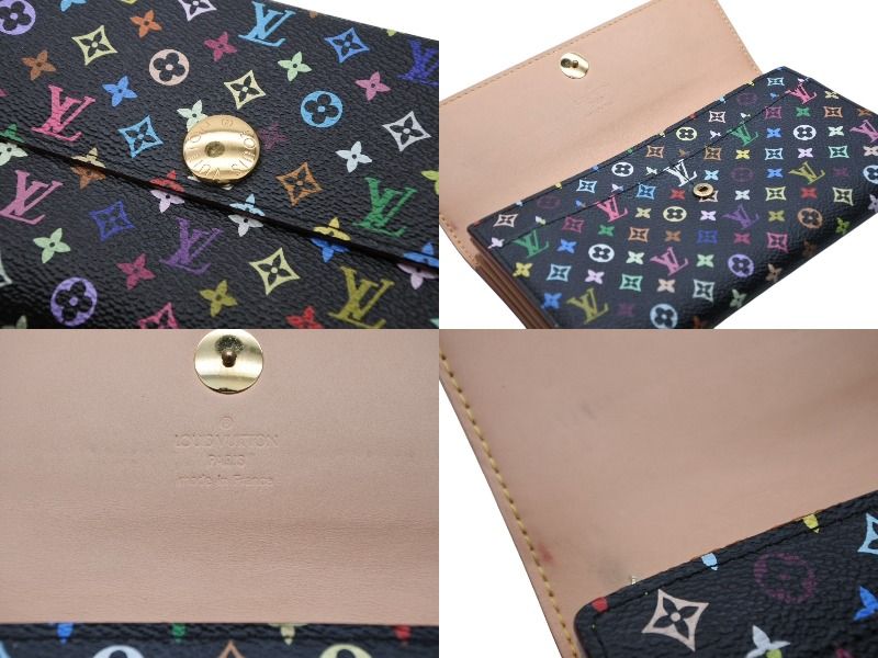 Louis Vuitton Wallet Takashi Murakami Portefeuille Sarah Black Monogram — view 8