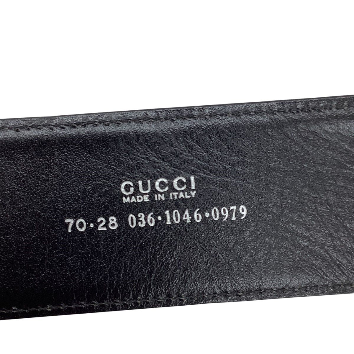 Gucci Belt GG Buckle Leather 036 1046 0979 Black
