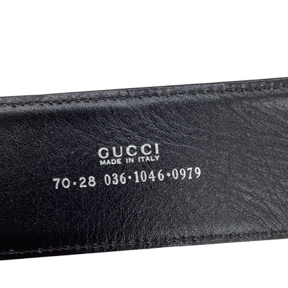 Gucci Belt GG Buckle Leather 036 1046 0979 Black
