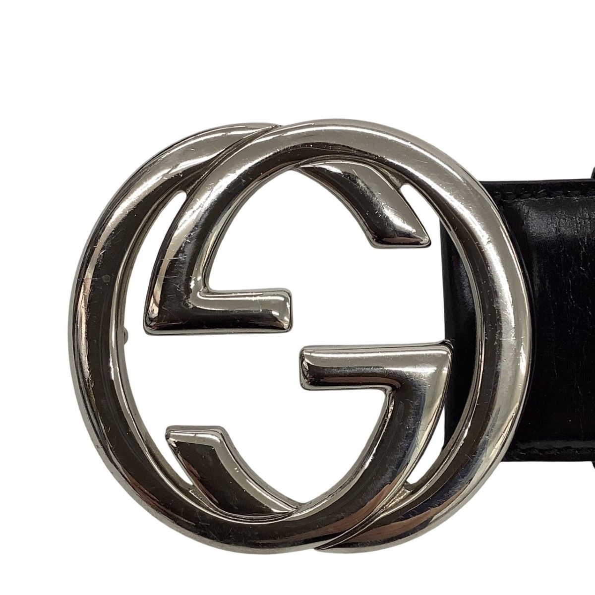 Gucci Belt GG Buckle Leather 036 1046 0979 Black