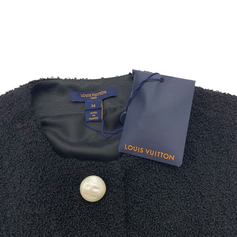 Louis Vuitton Outer Vest Wool Pearl 22 AW Black