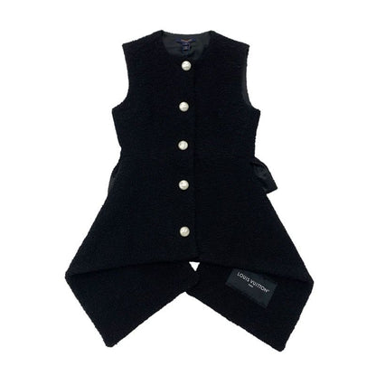 Louis Vuitton Outer Vest Wool Pearl 22 AW Black