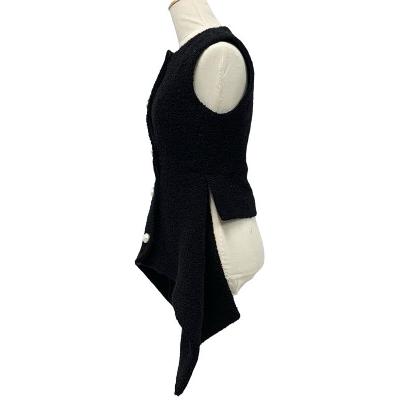 Louis Vuitton Outer Vest Wool Pearl 22 AW Black