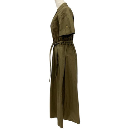 Celine Dress Cotton Khaki Gold Safari