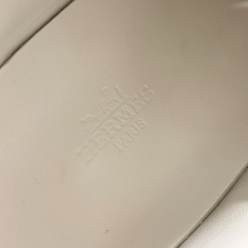 Hermes Daydream Sneakers Shoes Leather White Silver Kelly Hardware Punching