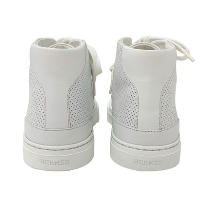 Hermes Daydream Sneakers Shoes Leather White Silver Kelly Hardware Punching