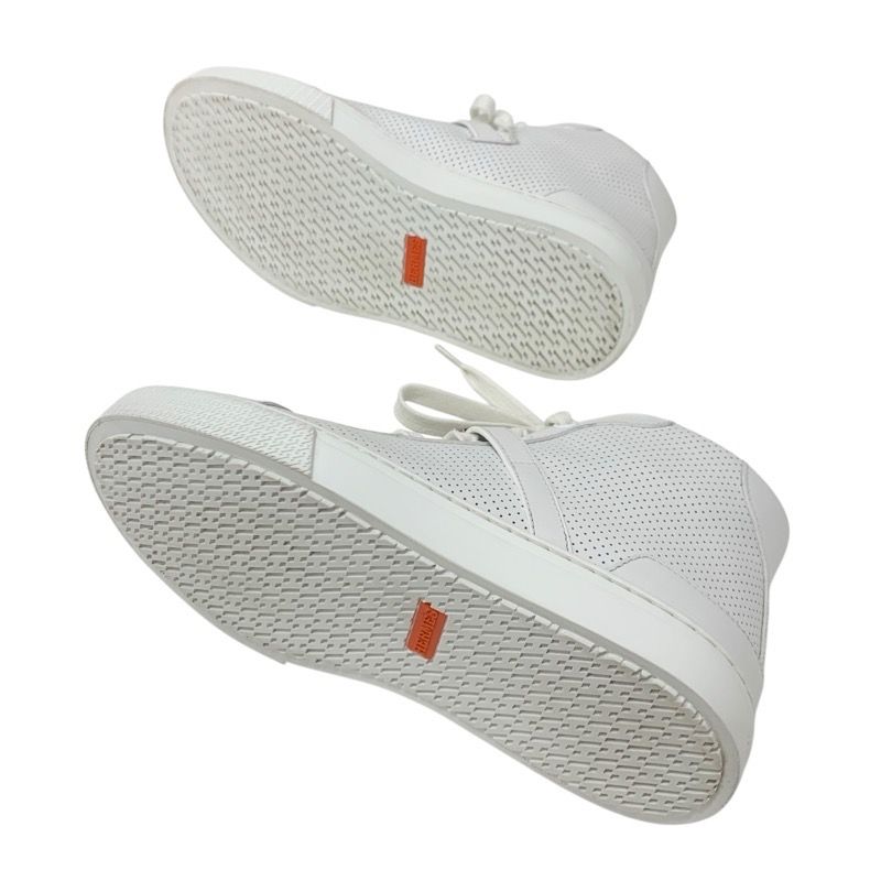 Hermes Daydream Sneakers Shoes Leather White Silver Kelly Hardware Punching