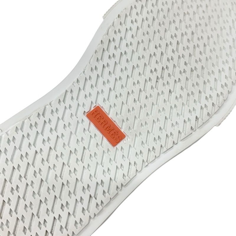 Hermes Daydream Sneakers Shoes Leather White Silver Kelly Hardware Punching