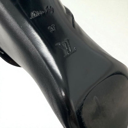 Louis Vuitton Silhouette Line Boots Short Shoes Leather Black Gold Logo