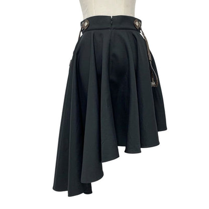 Louis Vuitton Bottoms Black Silver Brown Monogram Middle Skirt