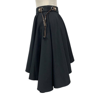 Louis Vuitton Bottoms Black Silver Brown Monogram Middle Skirt
