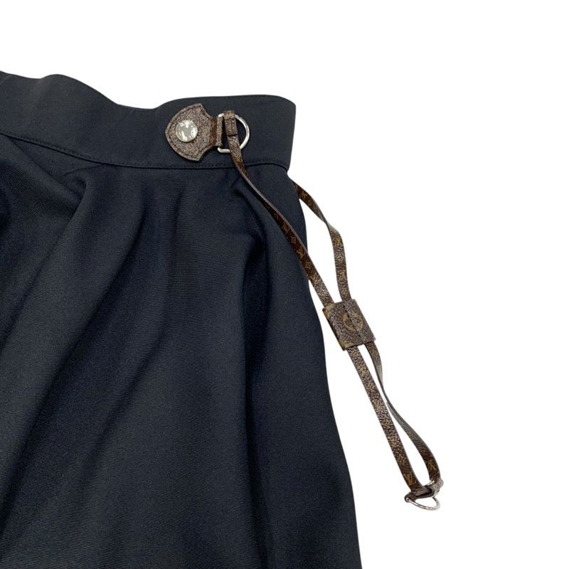 Louis Vuitton Bottoms Black Silver Brown Monogram Middle Skirt