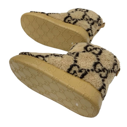 Gucci Boots Short Shoes Shearling Brown GG Signature Boa