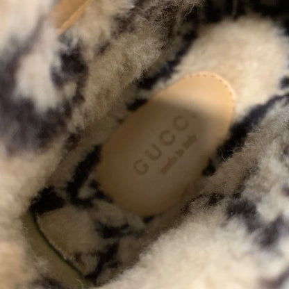 Gucci Boots Short Shoes Shearling Brown GG Signature Boa