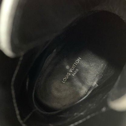 Louis Vuitton Laurie Line Boots Short Shoes Leather Patent Silver Black