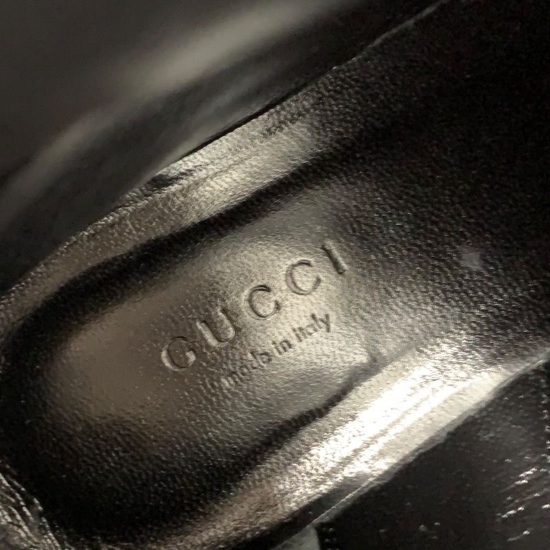 Gucci Double G Boots Short Boots Shoes Leather Black Gold Quilted Ggmarmont