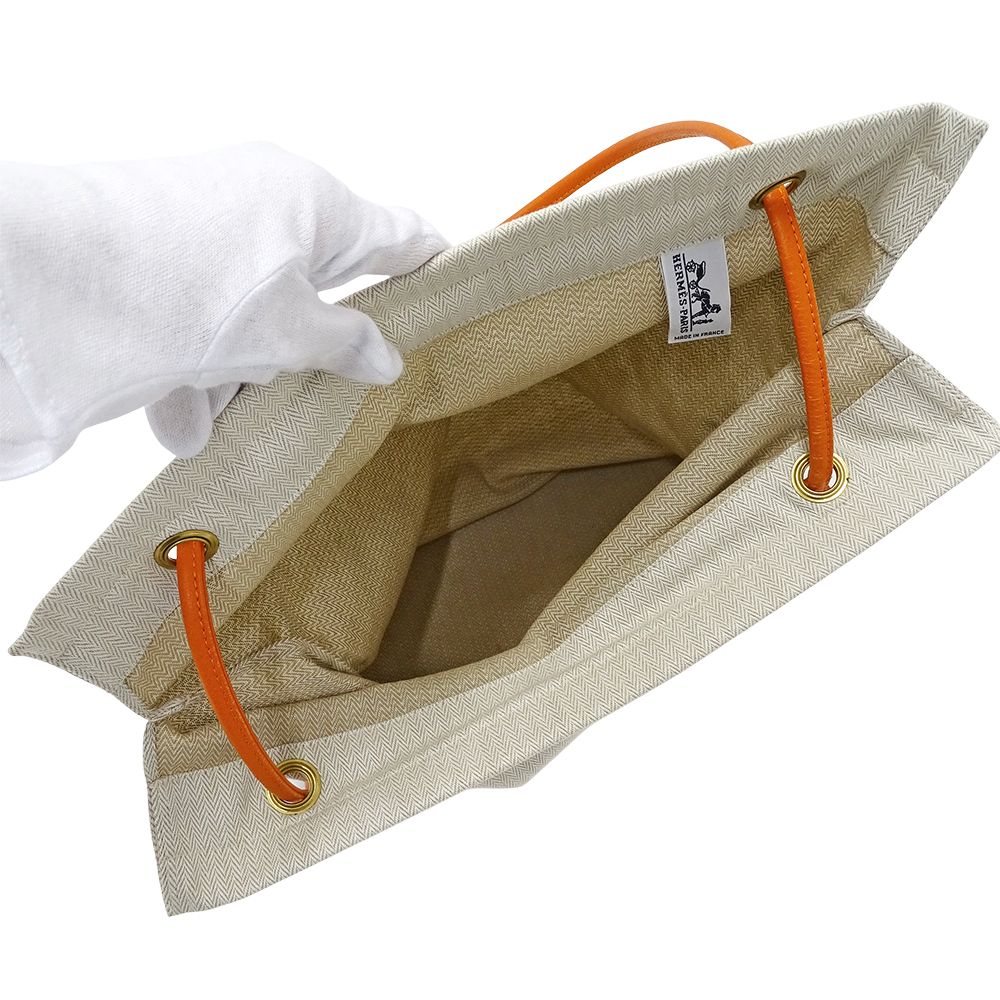Hermes Bag Women'S Brand Shoulder Bag Aline Gm Toile Chevron Natural Orange