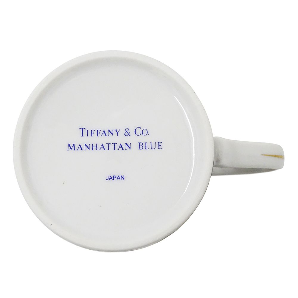 Tiffany&Co Tableware Ladies Men'S Brand Mug Ceramic Manhattan Blue Cup