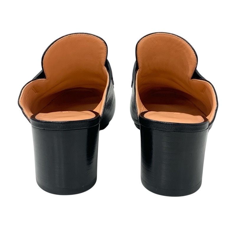 Hermes Cheilly Loafer Leather Shoes Leather Black Silver Hhardware Constance