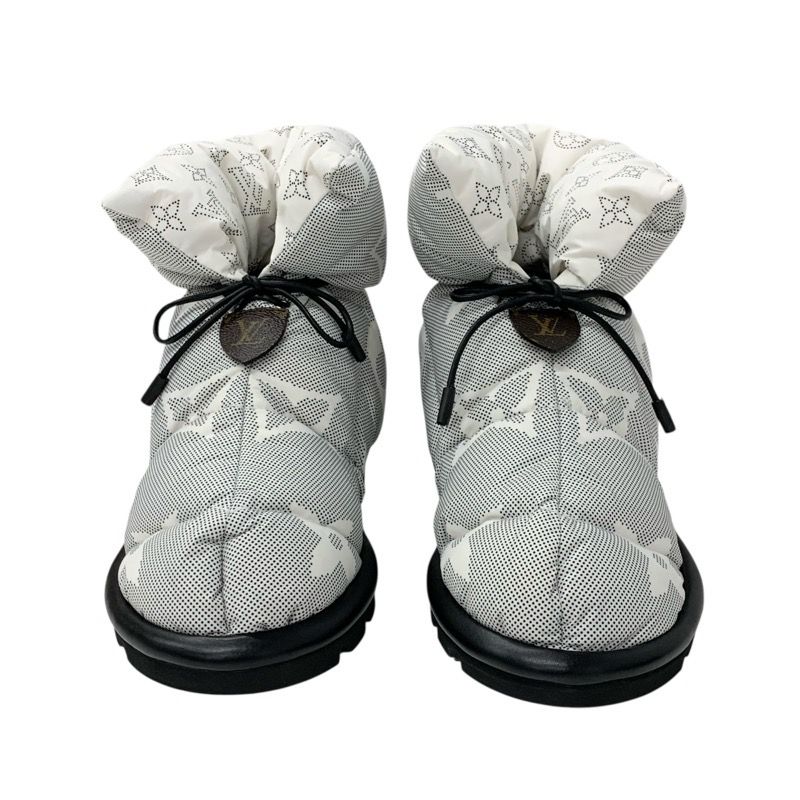 Louis Vuitton Pillow Line Monogram Boots Short Boots Shoes Nylon White Black