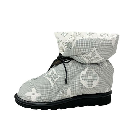 Louis Vuitton Pillow Line Monogram Boots Short Boots Shoes Nylon White Black