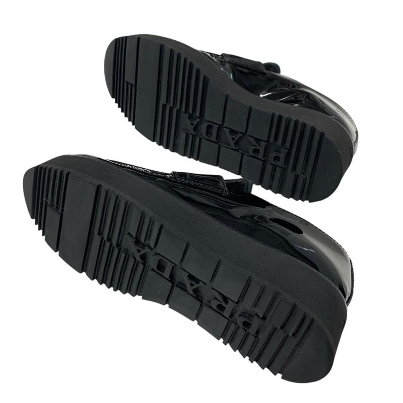 Prada Loafers Leather Shoes Leather Black Triangle Logo