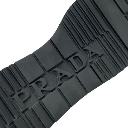 Prada Loafers Leather Shoes Leather Black Triangle Logo