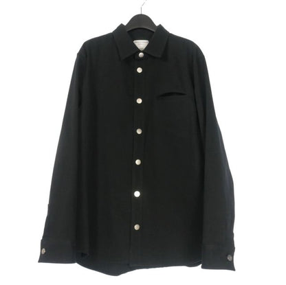 Bottega Veneta 20SS Oversized Cotton Twill Shirt Long Sleeve 50 Black 618612