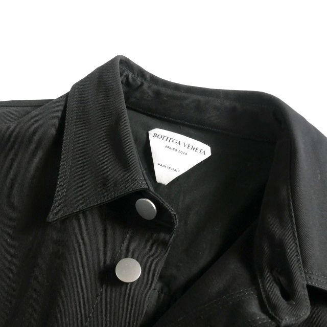 Bottega Veneta 20SS Oversized Cotton Twill Shirt Long Sleeve 50 Black 618612