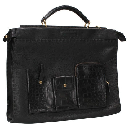 Fendi Peekaboo Fitted Selleria Crocleather Transept Handbag Men's