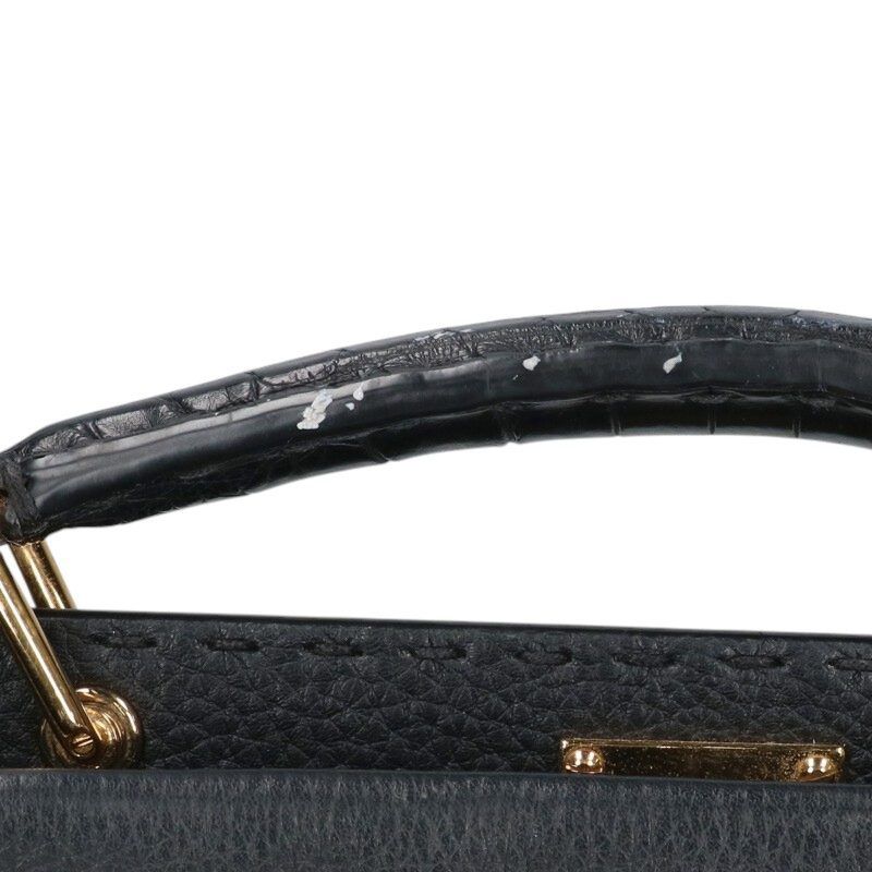 Fendi Peekaboo Fitted Selleria Crocleather Transept Handbag Men's