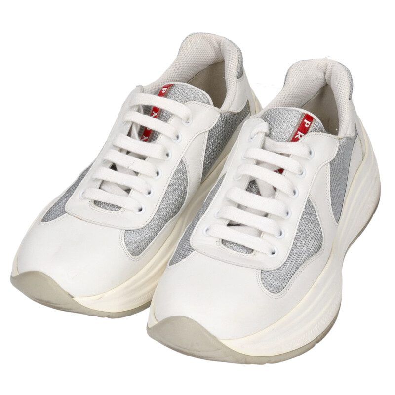 Prada 4e3494 Leather Low Cut Sneakers Men's 8.5