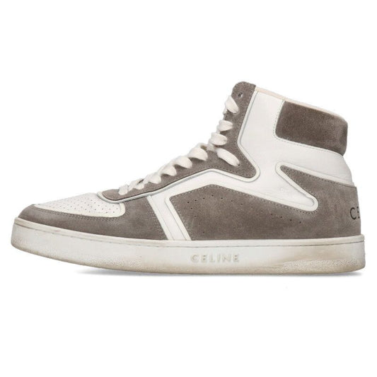 Celine Ct-01 Logo Leather High Cut Sneakers Men's 41