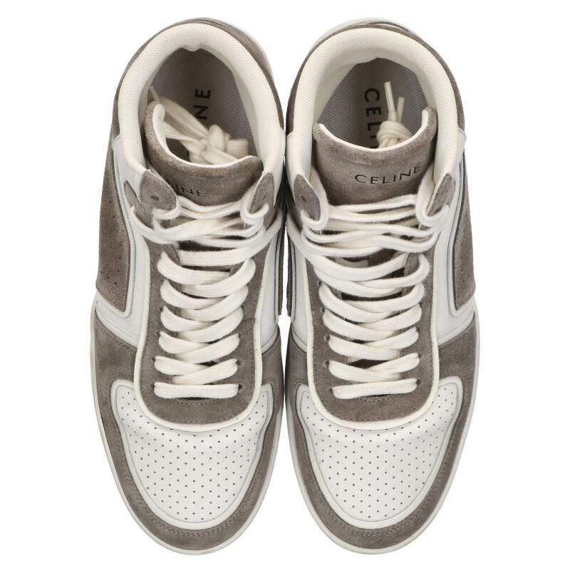 Celine Ct-01 Logo Leather High Cut Sneakers Men's 41