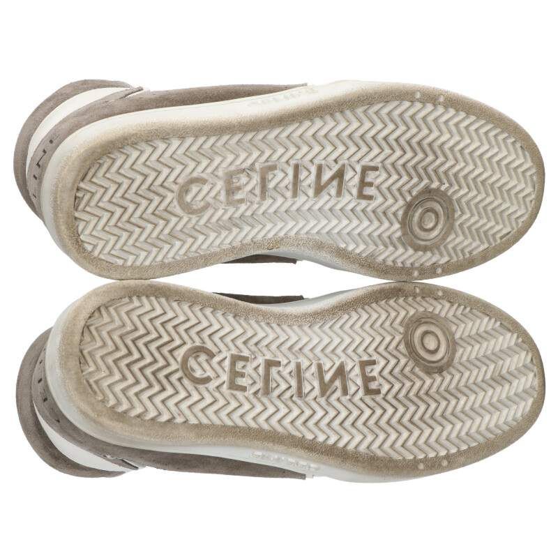 Celine Ct-01 Logo Leather High Cut Sneakers Men's 41