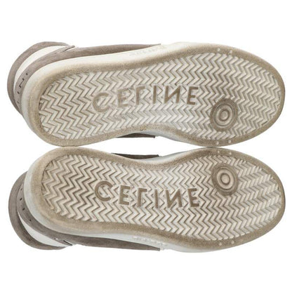 Celine Ct-01 Logo Leather High Cut Sneakers Men's 41