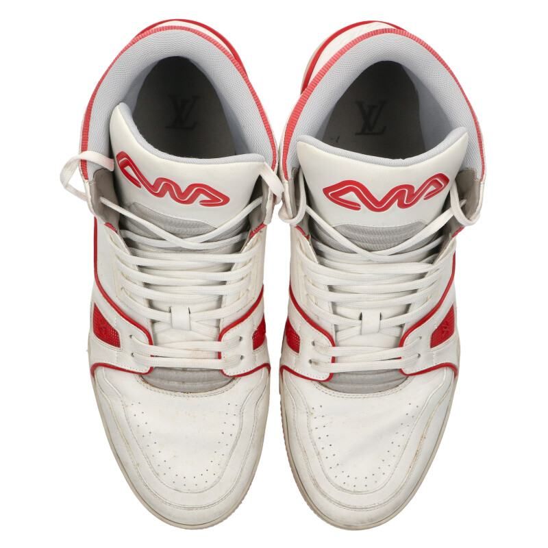 Louis Vuitton 19SS LV Trainers Line High Cut Leather Sneakers Men's 9.5
